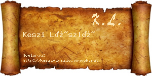 Keszi László névjegykártya